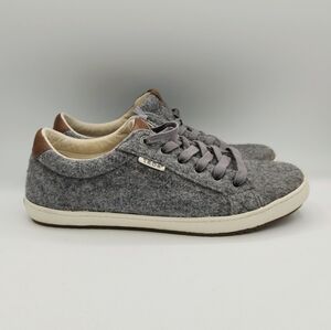 Taos Star Burst Gray Wool Lace Up Shoe Sneaker Size 10 Womens Casual Comfort